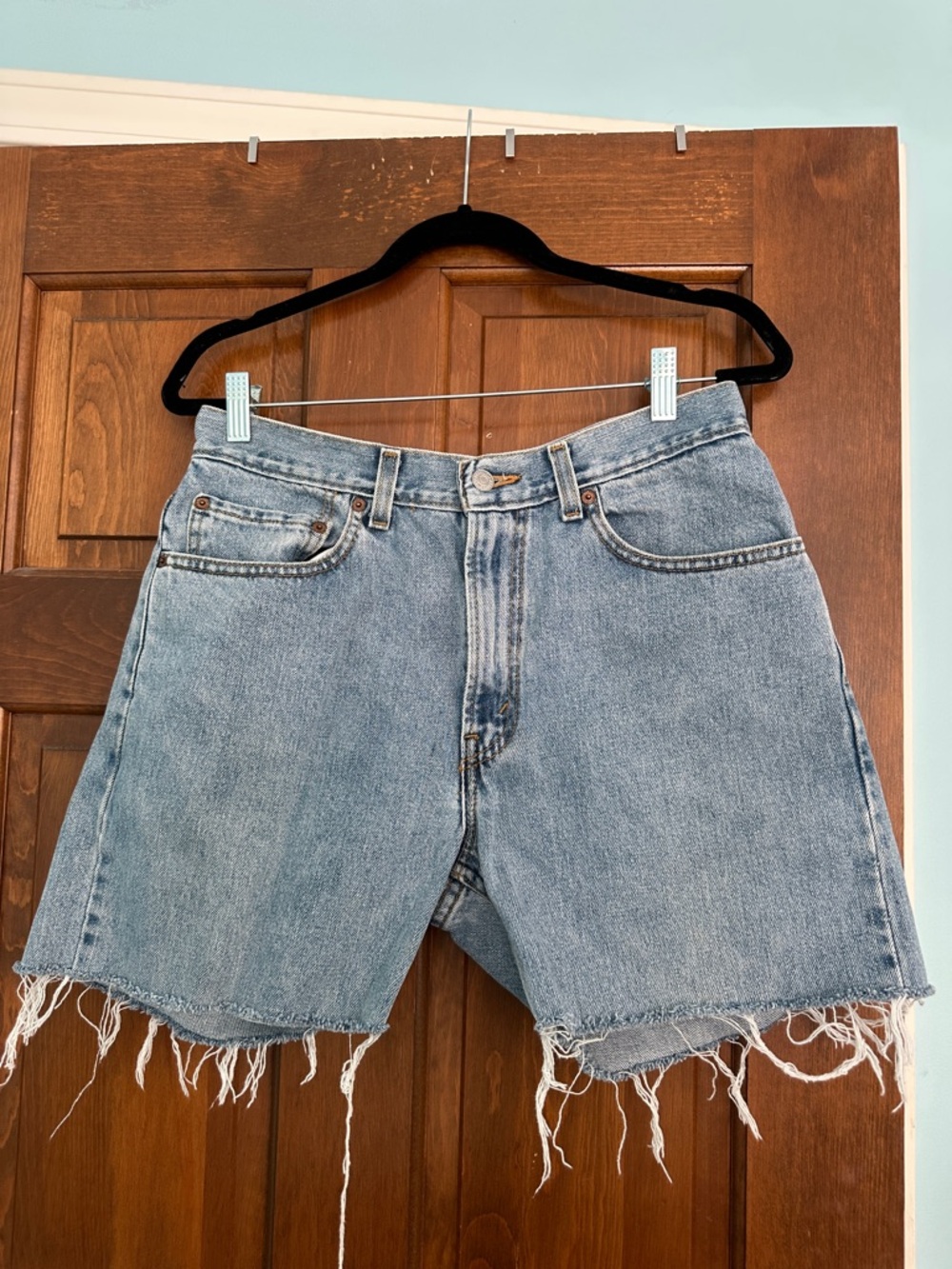 Levi’s Classic High-Rise Light Blue Denim Shorts